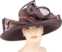 Limited time sale easy return. Ms Divine Women S Straw Derby Church Hats 4650 Dark Brown At Amazon Women S Clothing Store