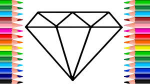 Showing 12 coloring pages related to diamond sword minecraft. Diamond Coloring Page How To Draw A Sparkling Color Diamond For Kids Youtube