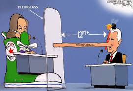 Yes, you read that correctly. Harris Pence Debate Fly Darcy Cartoon Cleveland Com