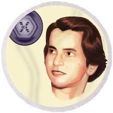 Rosalind Franklin #1 Round Beach Towel by Spencer Sutton