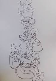 If you want to make a tattoo, look how it looks from other people! Alice In Wonderland Tattoo Sleeve Design By Sinenrjidesigns On Deviantart