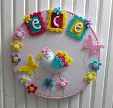 Pastel Renklerde Isme Ozel Kiz Bebek Kasnak Pano Kapi Susu Bebek Pastel Ve Renkler