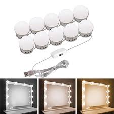 Hollywood Style Led Vanity Mirror Lights Kit 10 Led Lights With 3 Dimmable Colo In 2020 Makeup Vanity Mirror With Lights Mirror With Lights Makeup Mirror With Lights