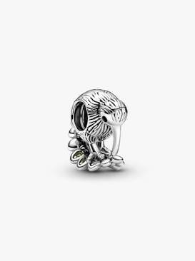 Pandora Kiwi Fern Leaf Charm in sterling silver, AI generated