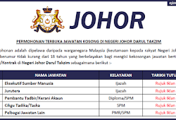 Maybe you would like to learn more about one of these? Permohonan Terbuka Jawatan Kosong Negeri Johor Darul Takzim Ejawatankini Com