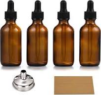 AOZITA Set of 4, 1 oz Eye Dropper Bottles with 1 Stainless Steel Funnels &  4 Labels - 30ml Thick Dark Amber Glass Tincture Bottles - Leakproof ...