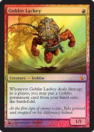 The gathering, including card images, the mana symbols, and oracle text, is copyright. Guide Gobelin Premium Magic Mtg Foil English Goblin Guide Zendikar Mtg Individual Cards Magic The Gathering