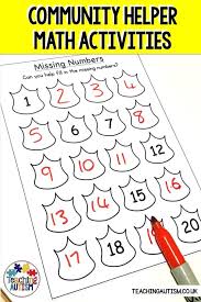 Are You Looking For Fun And Engaging Math Activities To Use With Your Community Helpers Unit If So T Math Worksheets Autistic Students Community Helpers Math
