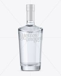 Clear Glass Vodka Bottle Mockup Front View In Bottle Mockups On Yellow Images Object Mockups Bottle Mockup Vodka Bottle Vodka