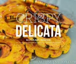 Crispy Delicata Squash Rings Healthnut Nation Delicata Squash Recipe Delicata Squash Squash Recipes