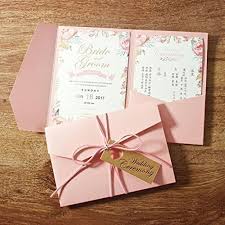 New Style 3 Folds Pink Wedding Invitations Cards With Heart Shape Card For Wedding Bridal Shower Invitations Wedding Invitation Cards Wedding Invitation Design