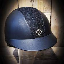 Charles Owen Elumen8 Leather Look Riding Hat With Sparkly Centre Horseback Riding Outfits Horse Riding Helmets Equestrian Helmet