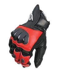 Agvsport Freestyle Glove Black Red Short Length Sports Glove Constructed From Cowhide Leather And Stretch Fabric Short Gloves Bike Gear Motorcycle Leather