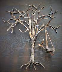 Another Jewelry Tree Made From Rotted Welding Rod Jewelry Tree Welding Rods Metal Working