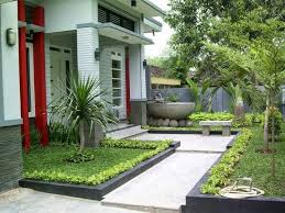Dekorasi Taman Depan Rumah Minimalis Sederhana Halaman Belakang Kecil Desain Lanskap Rumah Hijau