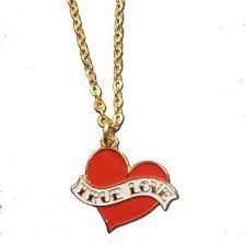 Hannah Makes Things True Love Tattoo Style Necklace True Love Tattoo Heart Pendant Jewelry Fashion Necklace