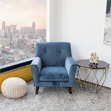 Allora Mid Century Modern Velvet Lounge Chair In Light Blue A 5145 1971792