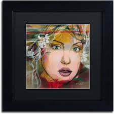 Free Shipping! Trademark Global Esmeralda Canvas Art by Andrea Black Matte  Black Wood Frame Contemporary
