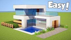 Want to live like spongebob? Minecraft How To Build A Small Easy Modern House Tutorial 20 Youtube