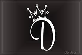 Crown Letter D Initial Decal Initials Decal Letter D Tattoo Letter D