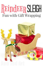 These reindeer hot chocolate bags are a hit every holiday season! Reindeer Sleigh Gift Wrap Idea Red Ted Art Make Crafting With Kids Easy Fun
