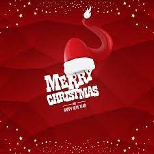 Vector Red Santa Hat Label Isolated On Red Background With Greeting Text Merry C Spon Hat Label Merry Christmas Card Xmas Background Flyer Design Event