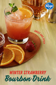 Join bevvy to keep track looking for recipe inspiration for cocktails that use bourbon? Winter Strawberry And Bourbon Drink Kroger Recipe Bourbon Drinks Recipes Bourbon Drinks Drinks