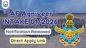 भारतीय वायुसेना अग्निवीर भर्ती 01/2026: अधिसूचना जारी | Khan Global Studies  Blogs