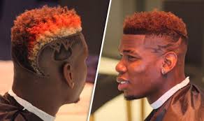 This haircut was the most intriguing of them all. Paul Pogba Hair Man Utd Star Shows Off Outrageous Flame Emoji Design Football Sport Express Co Uk