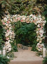 Ling's moment wedding aisle chair decorations set of 8 blush ivory floral pew flowers wedding flowers. Top 20 Floral Wedding Arch Canopy Ideas Deer Pearl Flowers