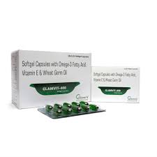 Omega 3 Fatty Acids + Vitamin E + Wheatgerm Oil | GLAMVIT 400