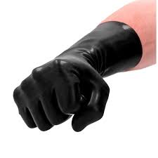Amazon.com: Shots Fist It Latex Short Gloves - Black : Health & Household
