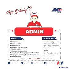 Lowongan Kerja Admin Jne Pasuruan
