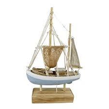 Fischerboot Mit Led Maritime Deko Aus Kiefernholz Batteriebetrieben 2 Batterien Aa Nicht Enthalten Sea Life Decor Sailing Ships
