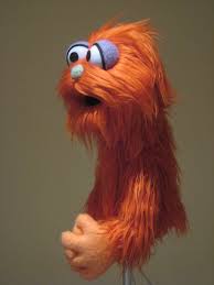 Professional Muppet Style Puppet Orange Long Haired Monster Puppets Muppets Orange