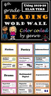 the 2019 20 elar teks word wall will make a colorful