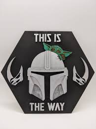 This Is The Way Mandalorian 3d Art Etsy 3d Art Art Mandalorian