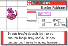Its eyes, underbelly, the thick stripe around its neck, and rattle are yellow. Ekans Character Images And Information