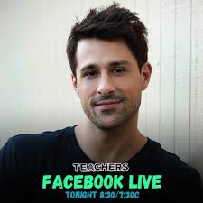 Get your questions ready! Ryan Caltagirone, Tim Bagley and Patricia Belcher  join The Katydids for a Facebook Live tonight at 8:30/7:30c before the  mid-season finale of Teachers