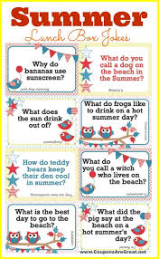 Printable Summer Lunch Box Notes Using Summer Jokes For Kids Lunchbox Jokes Summer Jokes For Kids Thanksgiving Jokes For Kids