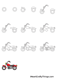 Here is another image with step by step procedure; Motorcycle Drawing How To Draw A Motorcycle Step By Step