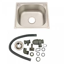 brushed stainless steel top mount