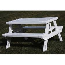Kidnic Children S Picnic Table White Walmart Com Kids Picnic Table Picnic Table Folding Picnic Table