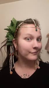 Eclectic headdresses made from vintage and upcycled materials