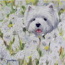 Ceramic coffee & tea mugs whether it's a large coffee mug or a unique hand painted mug you're after, you'll have an abundance. Sparrow West Highland Terrier Art Westie Dandelions Flowers Field Dog Painting Dog Paintings Puppy Art Pet Portraits