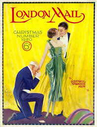 London Mail 1920 1920s UK magazines kissing #7082961 Framed Prints