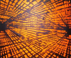 Solar Watt Fluo Orange Original Peinture Acrylique Tableau Toile Abstrait Solar Abstrait The Originals