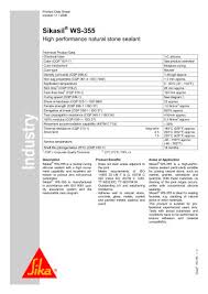 sikasil ws 355 sika industry pdf catalogs technical