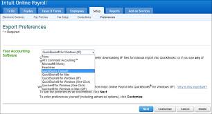 setup export of iop data to quickbooks online qbo