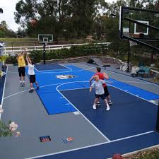 With a backyard basketball court, you can practice shooting hoops late at night or play games early in the morning. Sport Court Of Austin Synthetic Sports Flooring To Backyard Basketball In Texas